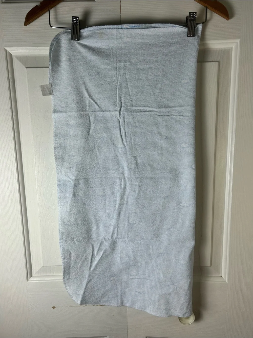 Twinkle Little Star Blue Baby Receiving Blanket Flannel Clouds Stars Stripes